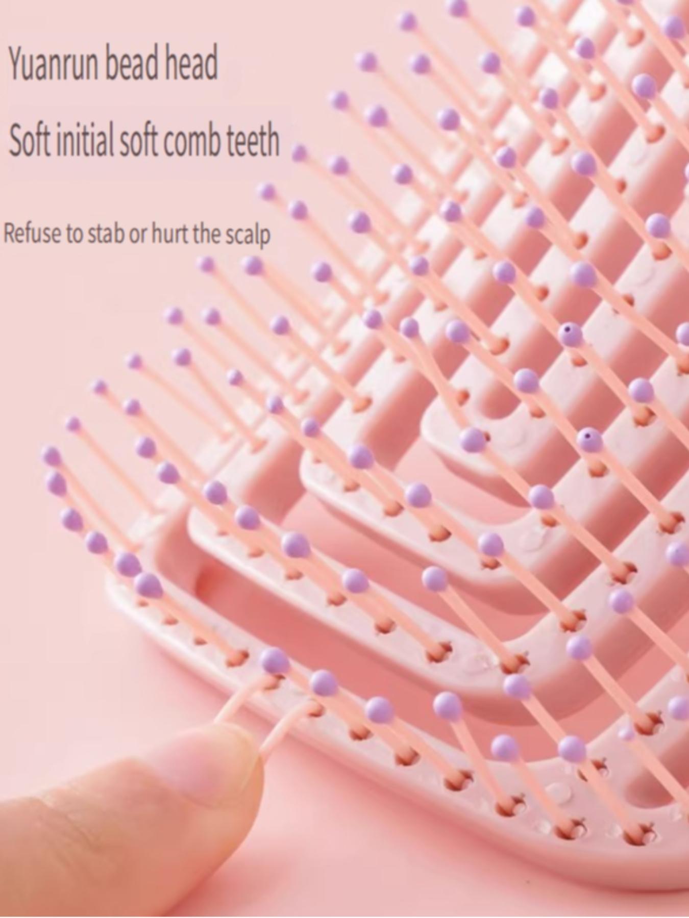 Hollow Out Detangling Hair Brush , high skull top curved comb, airbag comb, massage curly hair styling home comb，Vented Detangling Brush For Long, Thick, Curly, Tangled, Wet, And Dry Hair， For All Hair Types, Detangling Hairbrush