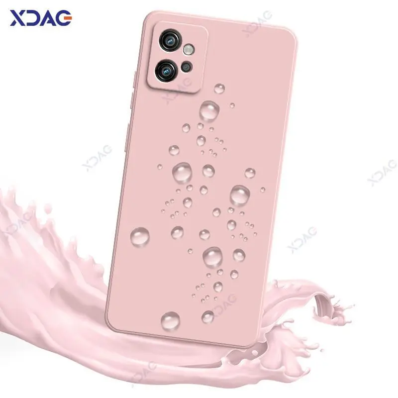 Original Mobile Phone Case for Motorola Moto G32 MotoG32 6.5" Global 360 Soft Luxury Square Liquid Silicone Back Cover Armor Bag