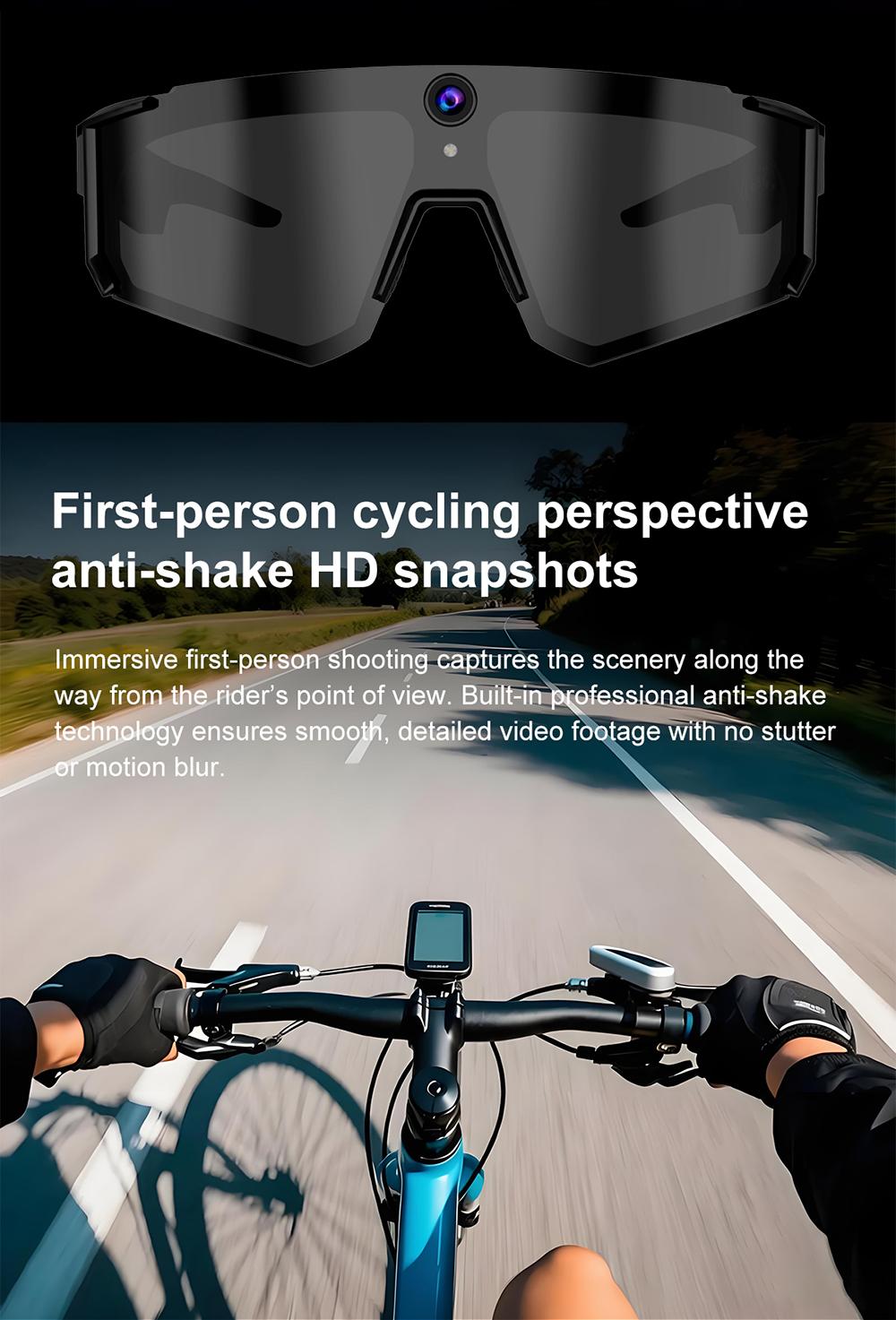 Multifunctional video camera smart sunglasses, Sunglasses with camera, 8MP lens for first-person perspective shooting, one-click recording, AI voice interaction translation and recognition, Bluetooth calling 290mAh large capacity battery