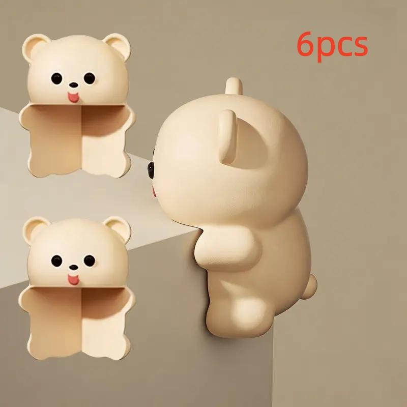2/6PCS Cartoon animal-shaped baby corner protectors provide effective cushioning and reduce the risk of collisions.Suitable for various furniture, made of thickened PVC material, they can protect coffee tables, bedside tables, dressing tables, sinks, etc.