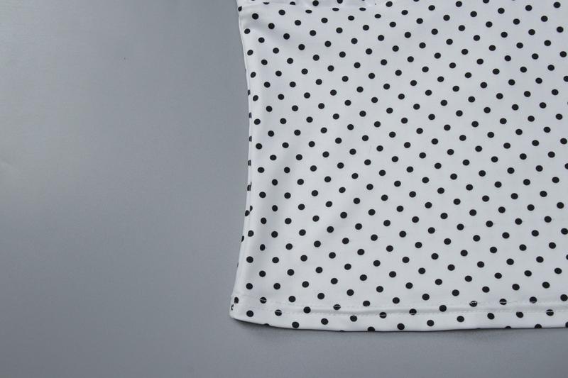 Women's Polka Dot Print V Neck Sleeveless Cami Top, Colorblock Lace Trim Sexy Backless Adjustable Straps Camisole Tank Top, Party Club Date Holiday Daily Casual Crop Tank Tops For Ladies All Seasons Summer Fashion Clothes Wear