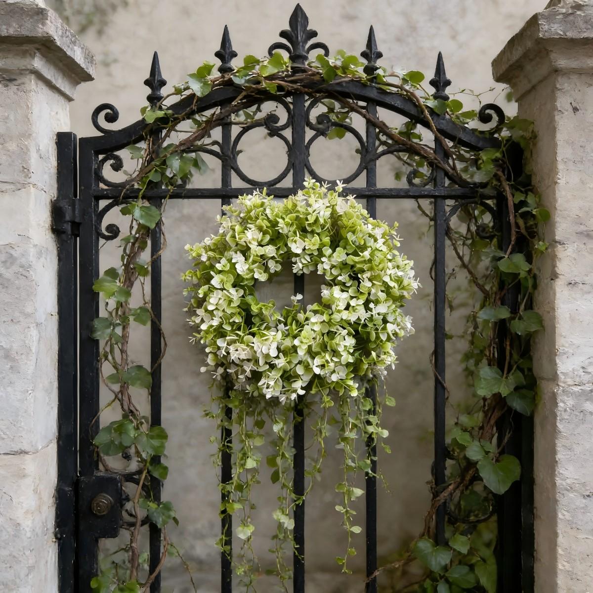 Artificial Eucalyptus Tree and Wreath, Perfect for Spring Summer Easter Mother's Day Graduation Decor, Home Garden Patio Porch Barn Door