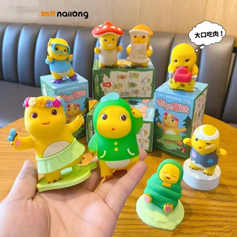 8pcs Complete Set Nailoong Wonderful Adventure Series Blind Box Cute Mini Figurine Trendy Collectible Surprise Toy Birthday Gift