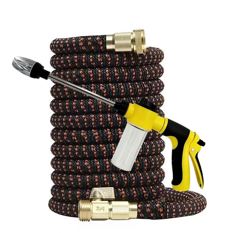 New Flexible Retractable Irrigation Hose - Magic Garden Hose with Spray Gun - High Pressure - Car Cleaning Tool - Plant Watering System with Adjustable Control Valve - Watering Nozzle - Gardening and Lawn Supplies