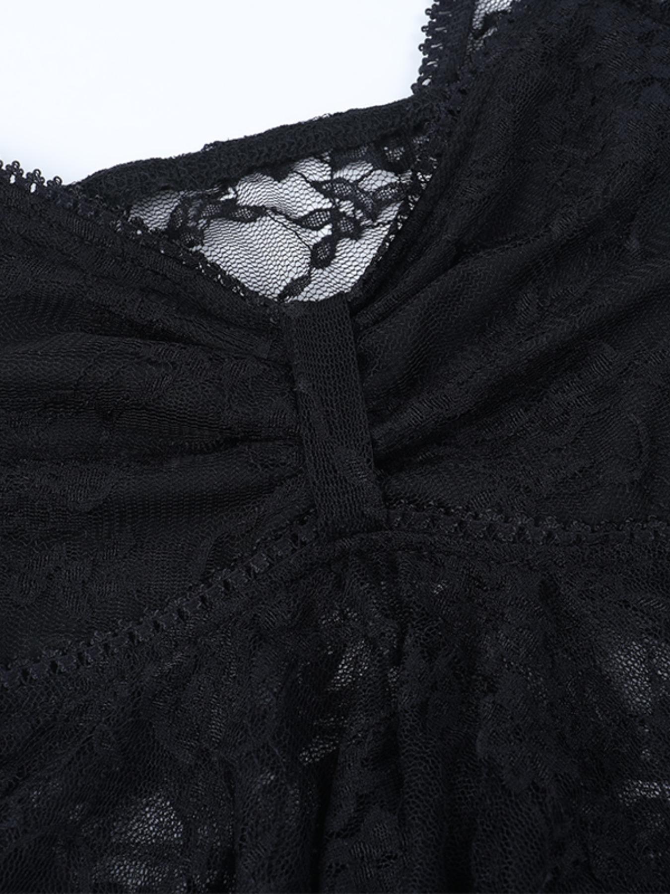 Elegant Lace Long Sleeve Top, Women's Fashionable Blouse, Stylish Hollow Out Design, Perfect for Casual Wear, All Seasons