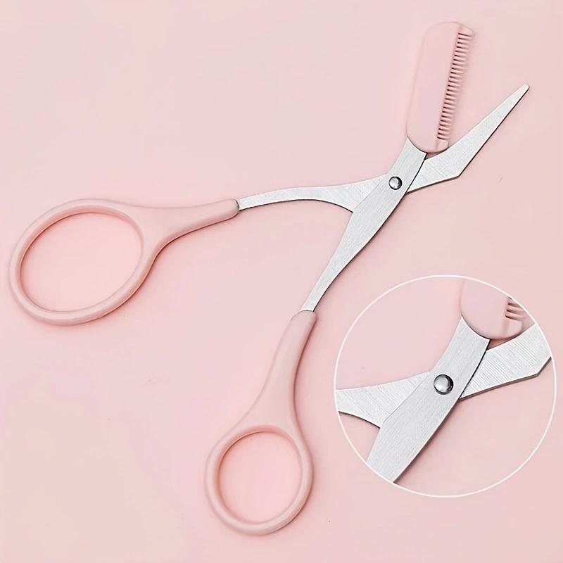 Portable Eyebrow Trimmer Set, 5 Counts/set Stainless Steel Eyebrow Scissors, Precision Eyebrow Tools, Makeup Tools for Women, Eyebrow Kit, Eyebrow Styling Kit