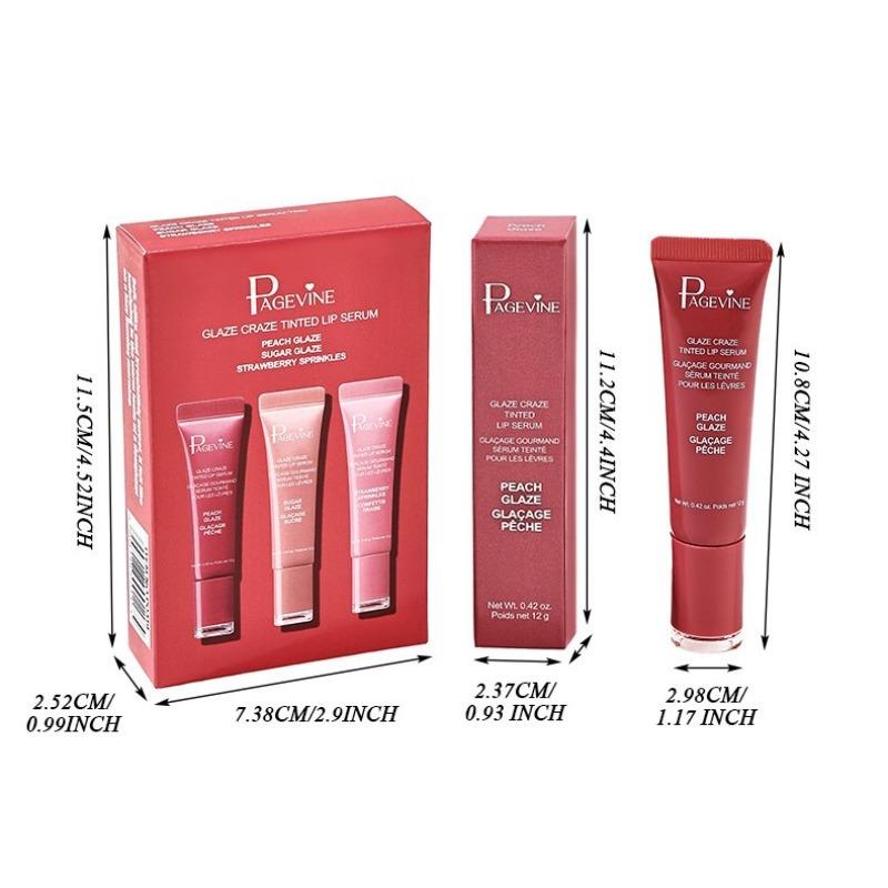 Page Vine Lip Gloss Set, Liquid Lipstick & Balm Trio, Moisturizing Long-Lasting Formula, Berry Color, Perfect for Women