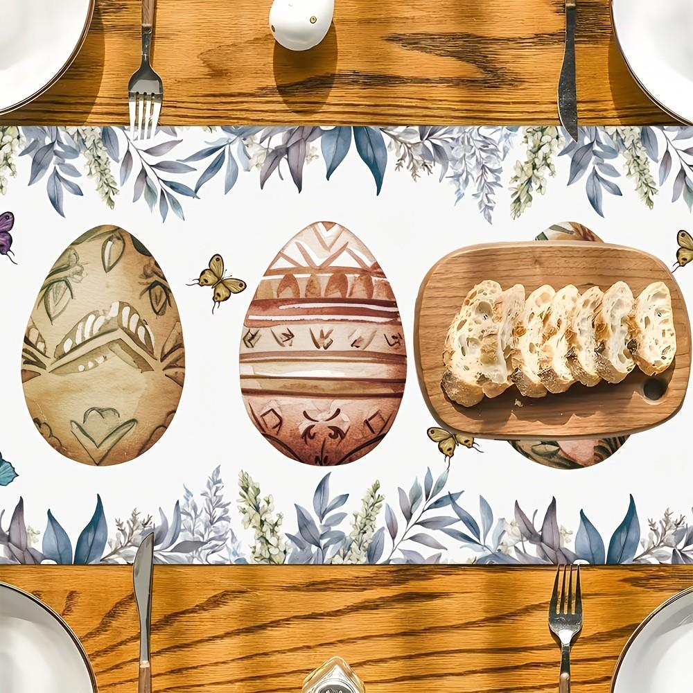 1Pcs Easter Table Runner, Cute Rabbit Pattern, Charming Rabbit Pattern, Spring New Home Decor, Durable Polyester Material, Easy Maintenance, Versatile Home Use, Suitable for Dining Room Kitchen TV Cabinet