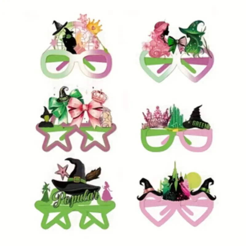 Evil Witch Theme Paper Glasses, Fun Photo Booth Props for Birthday Parties, Halloween Costume Accessories, Party Eyewear