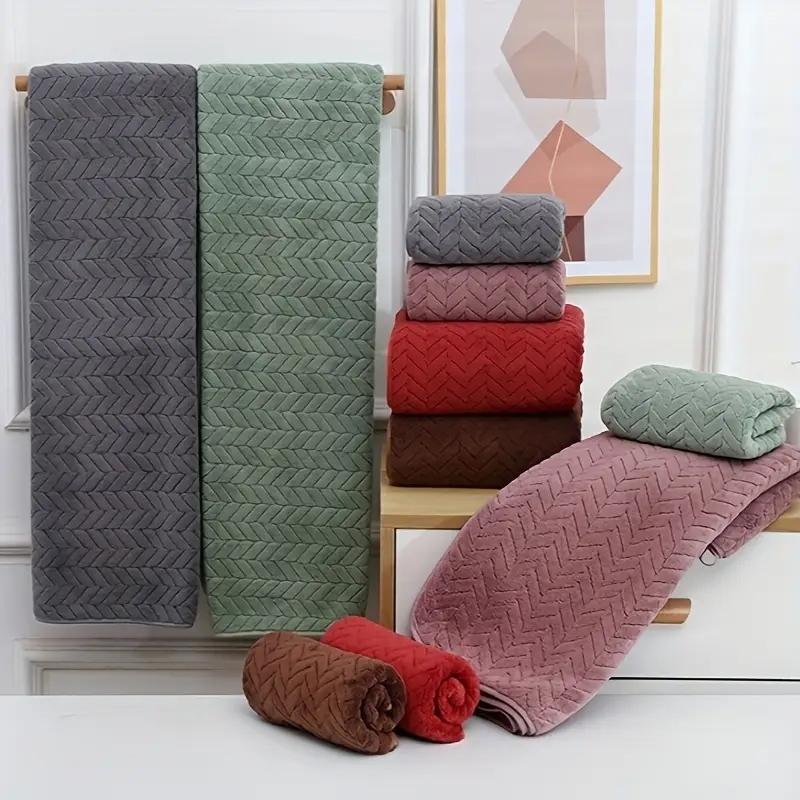 20-Piece Microfiber Bathroom Absorbent Towel Set, Includes 12 Washcloths & 8 Bath Towels, Multi-Color Options, Soft & Durable, Ideal for Home & Travel Use