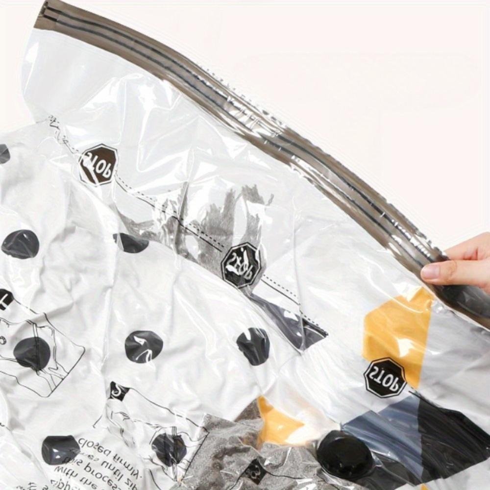 Vacuum Storage Bag Set, 1 Set Including 6pcs Space Saving Vacuum Storage Bags & 1pc Pump, Multipurpose Storage Organizer for Clothes, Bedding, Pillow, Quilt