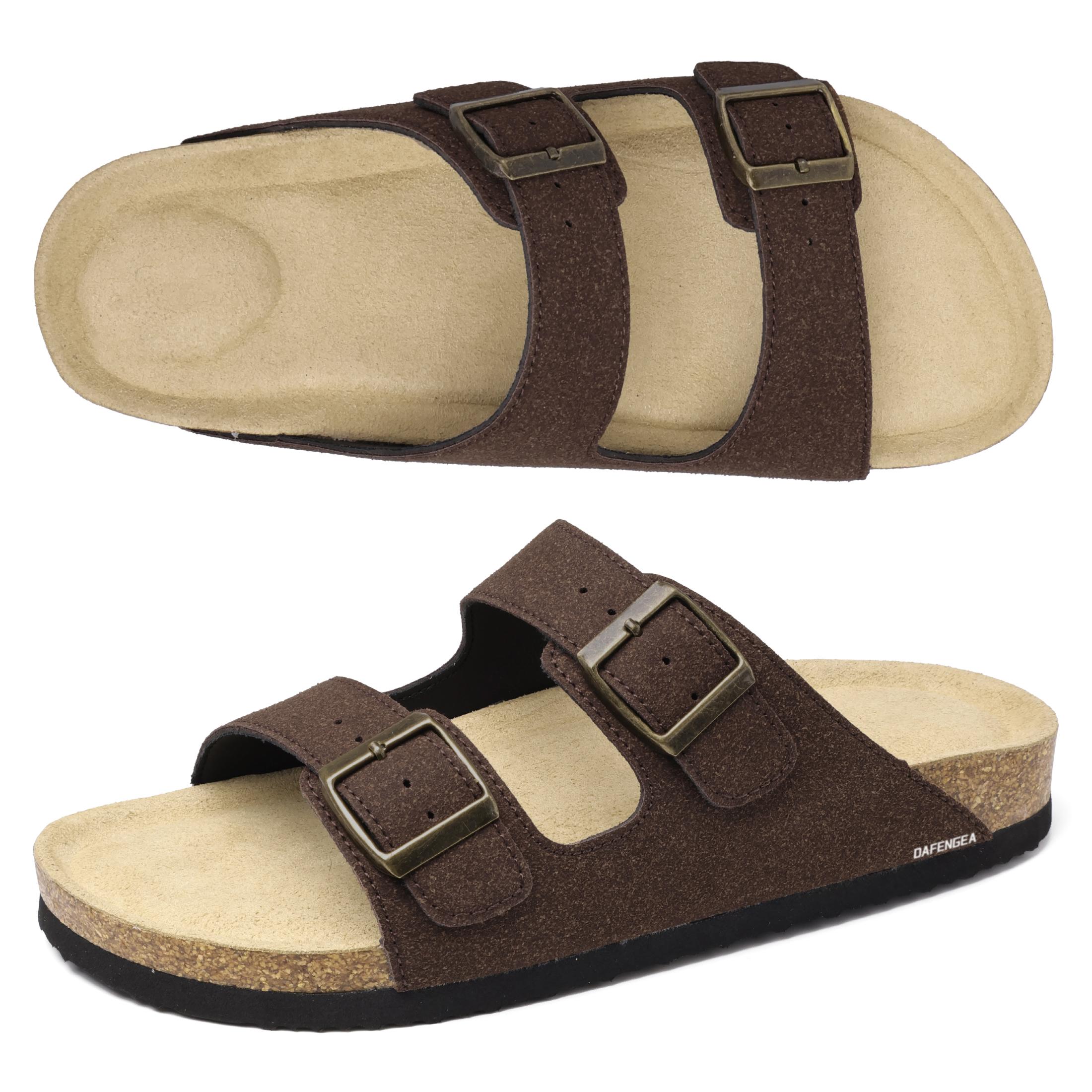 Women's Sandals Soft Footbed Adjustable Cork - Buckled Slip-On Sandals For Casual & Outdoor Wear Springfresh