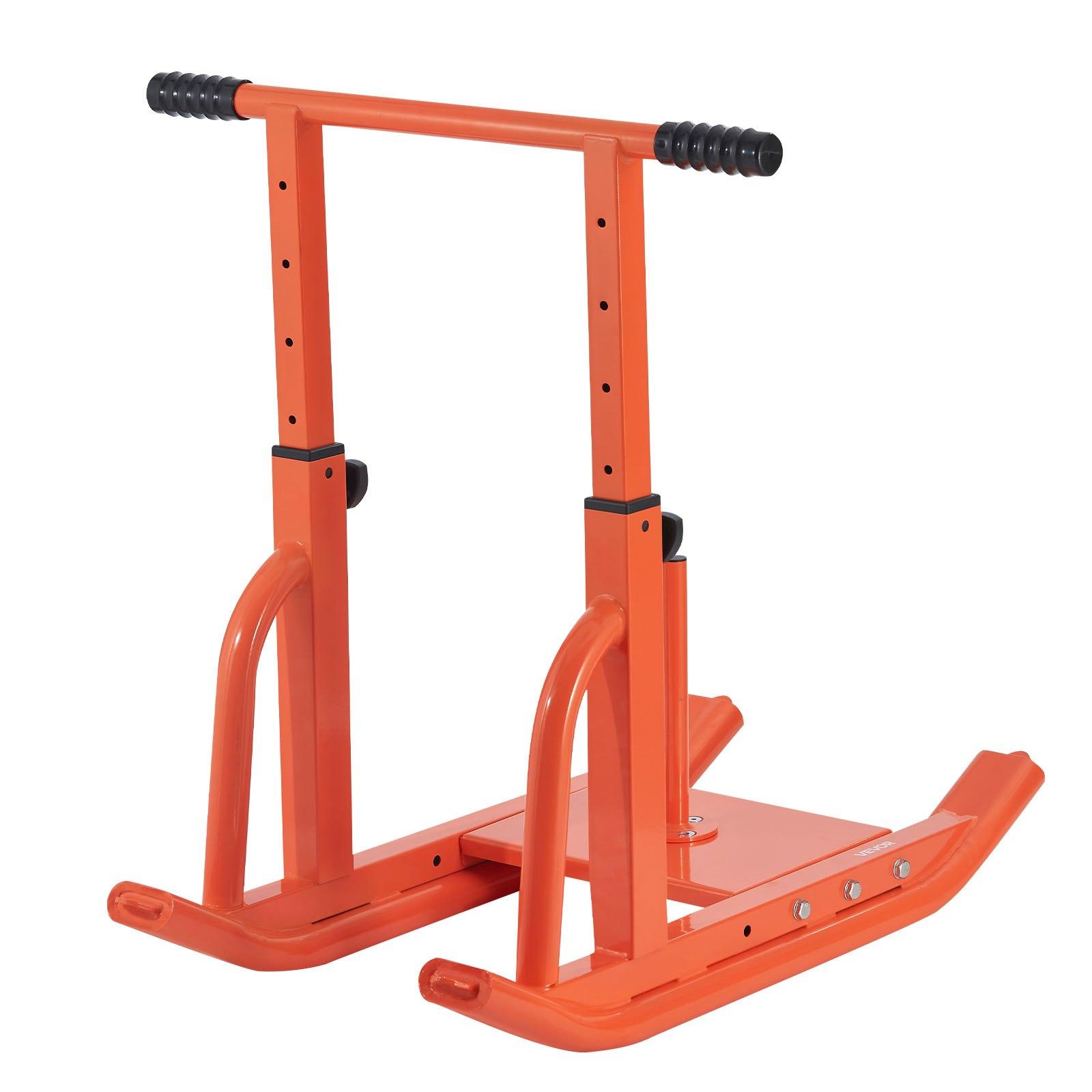 VEVOR Weight Sled, Steel Power Sled, Fitness Training Sleds for Athletic Exercise Speed Improvement, Workout Equipment with Adjustable Height Handle, Compatible with 1/2 in Weight Plates, Orange