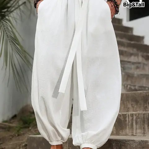 Men's Plus Size Casual Streetwear Street Pants, Comfortable for Daily Wear, Casual Stylish Clothing