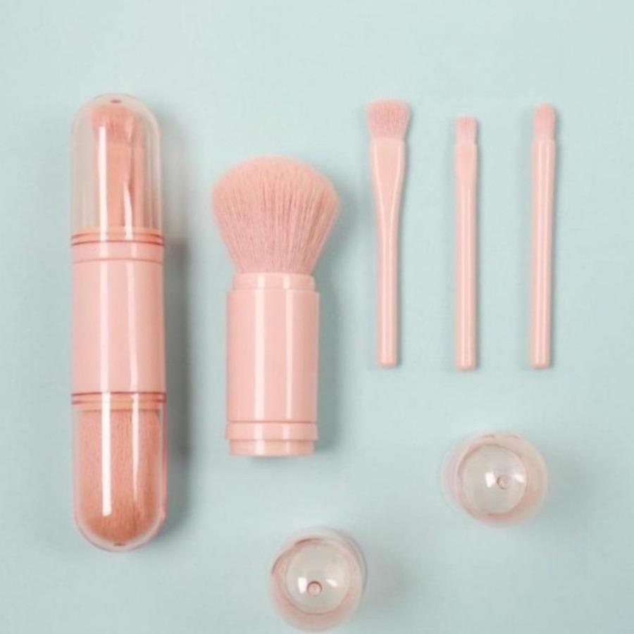 1PC Multifunctional Portable 4 in 1 Makeup Brush Set Scalable Hash Eye Travel Small Brush Painting and Three Soft Beauty Makeup Tool