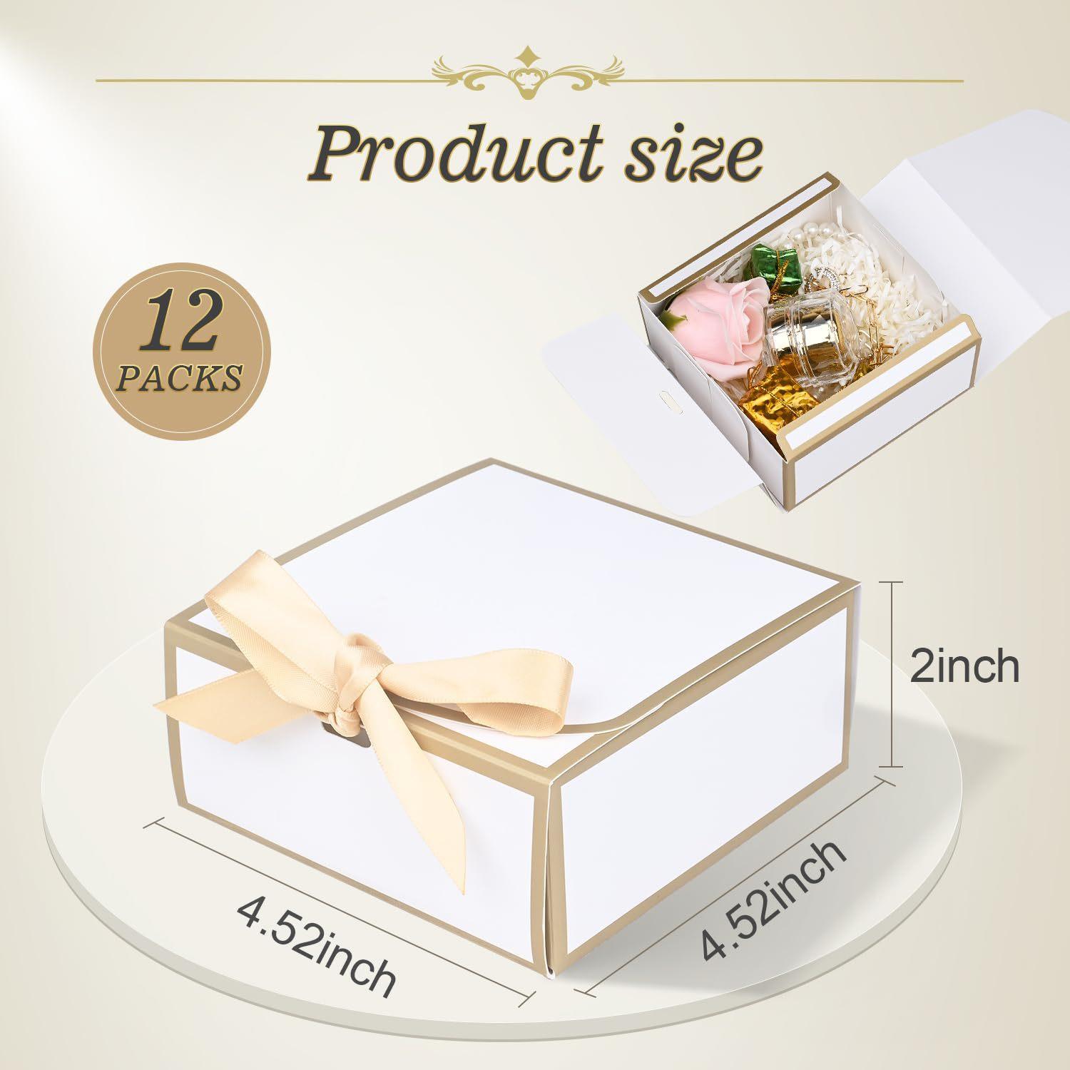 Gift Box Set With Lids, Deluxe Black Gift Box With Ribbon, Proposal Boxes, Best Man Proposal Boxes, Bridesmaid Boxes, Chocolate Candy Boxes For Graduation Gifts. Gift Boxes With Bow Ribbon Packaging Suitable For Weddings, Engagements, Birthday