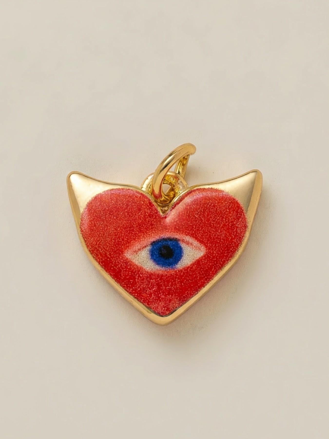 1PC fashionable commuting bohemian style pendant, painted enamel, flower boots, heart-shaped eyes, bottle, boot series pendant, copper plated 18K gold, suitable for DIY fashion accessories such as keychains, bags, and jewelry