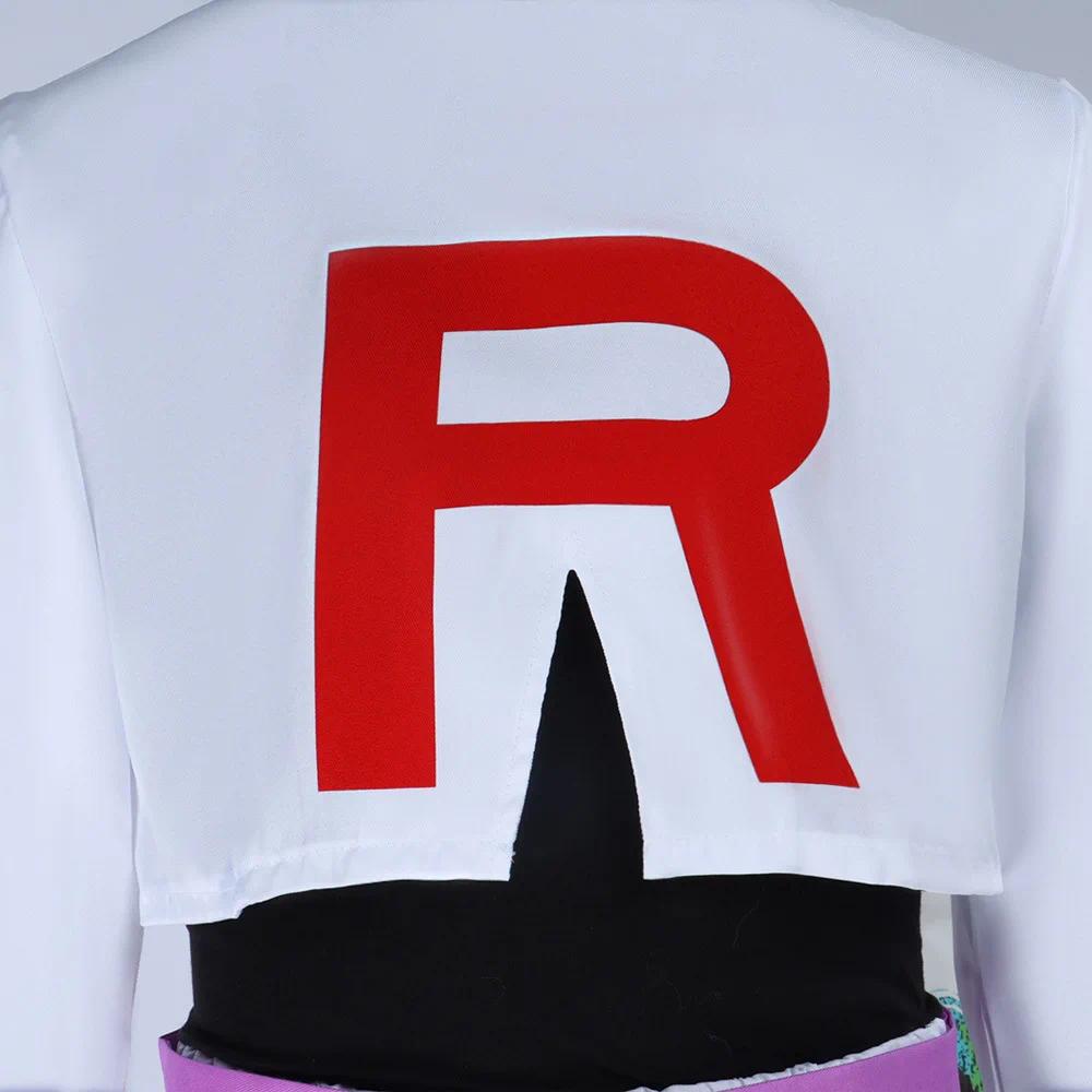 Anime Jessie and James Cosplay Costume Team Rocket Jessie Musashi James Kojirou Halloween Cosplay Costume Full Set Women Men
