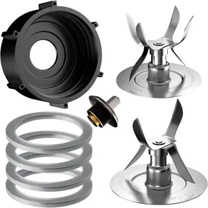 8-Piece Blender Replacement Parts Kit Compatible & Osterizer – 4-Point Blade, Base Cap, Gaskets & Coupler Pin – Fits 5 & 6 Cup Jars – Not for In2uitive Series