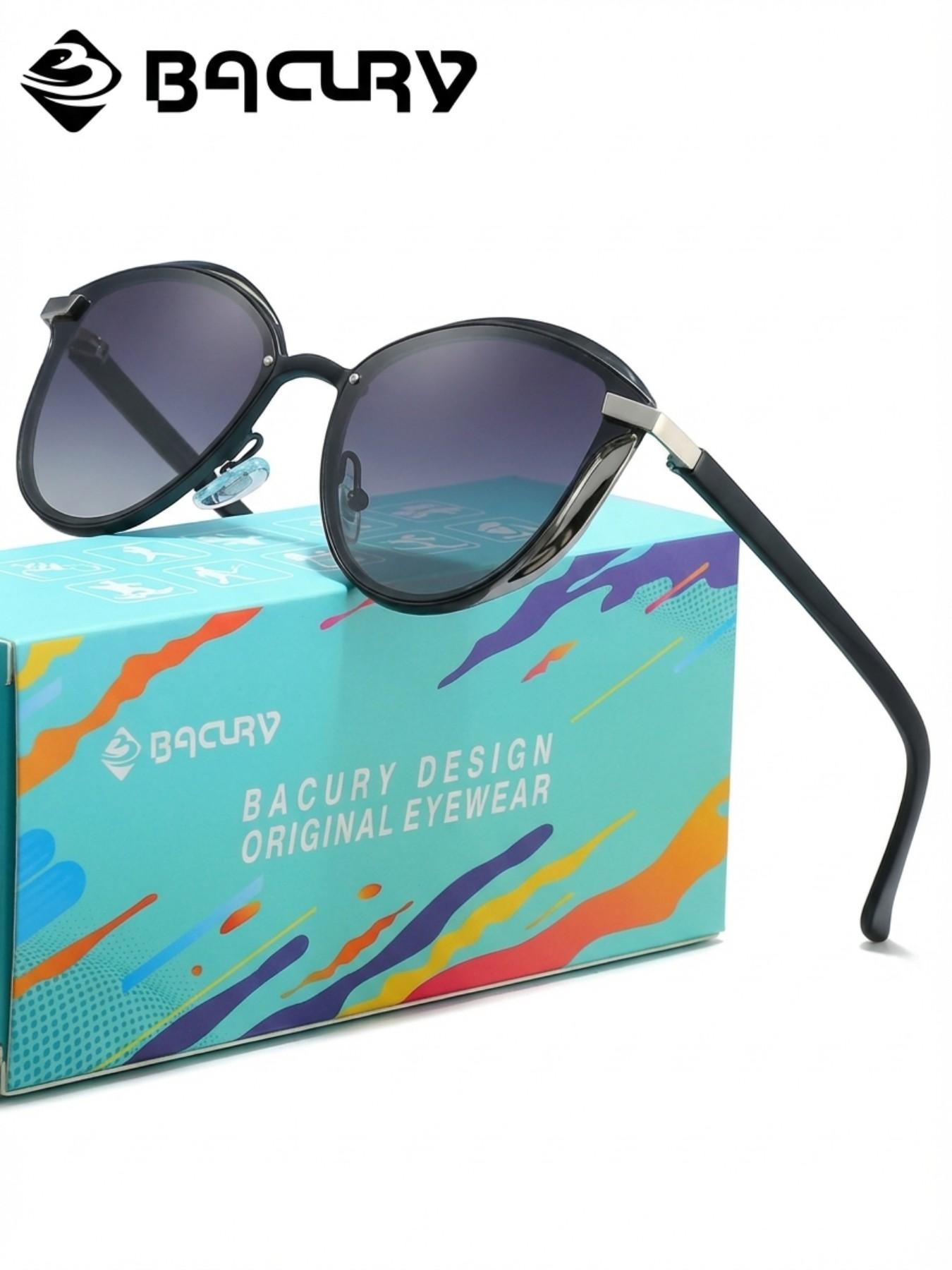 BACURY Exquisite Cat Eye Frame, Polarizing Film, Sunglasses, Versatile Beach And Seaside Vacation, Daily Travel, Windproof, Dustproof, Uv Resistant, Driving And Hiking To Reduce Glare