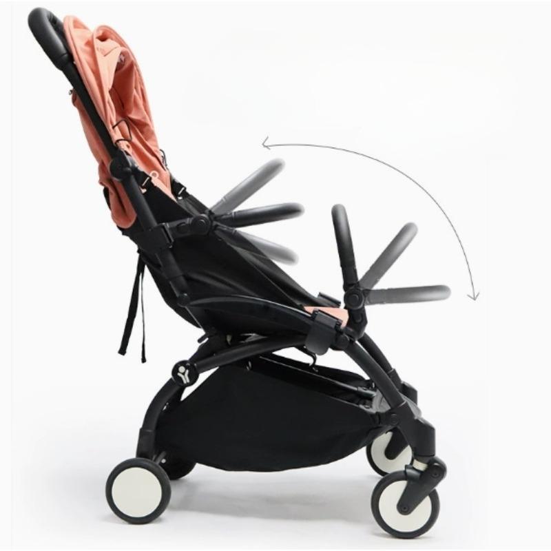 3pcs Detachable Middle Section Stroller Handlebar Adjustable Multi-Position Secure Lock Parent Convenience