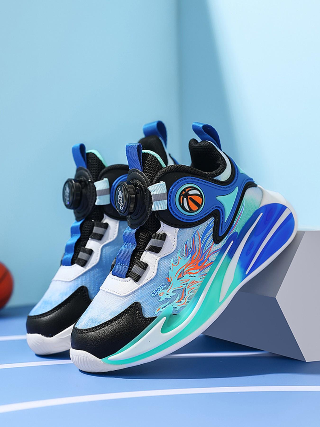 Basketball Shoes for Boys, Breathable Mesh Training Sneakers, Outdoor Sports Running Shoes, Suitable for All Seasons