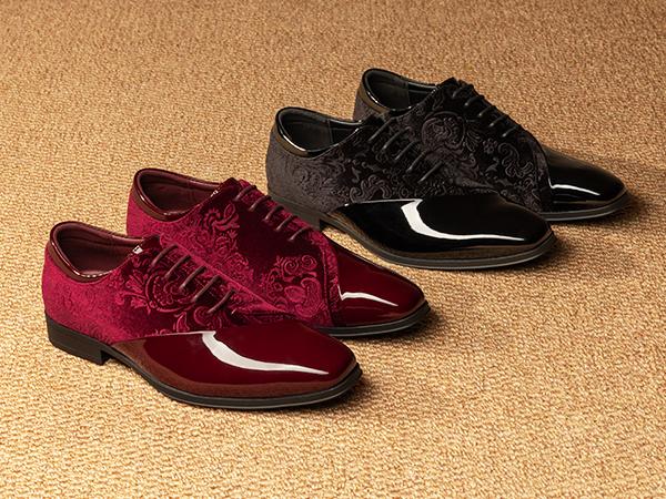 BRUNO MARC Men's Dress Tuxedo Shoes Classic Patent Velvet Lace-up Formal Caden Oxford SpringStatements Round Toe All Seasons Footwear