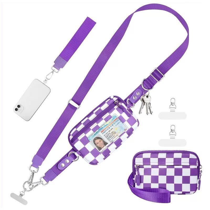 The grid-patterned, adjustable window-style wallet/phone strap, Wallet Phone Lanyard, features modular design for ease of use. It’s an ideal gift for those who are overweight, perfect for card exchanges and wallet/phone straps.