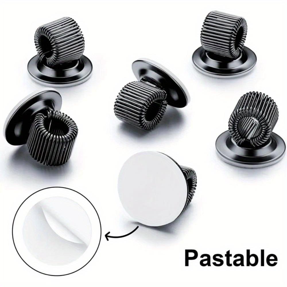 Spring-loaded Pen Insert Multifunctional Pen Clip Pen Holder Clips Steel Pen Holder Self Adhesive Pen Clips