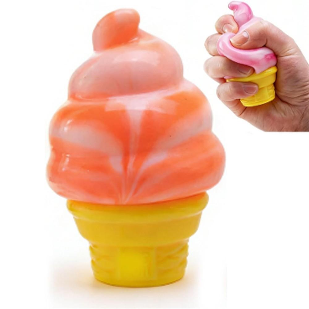 Ice Cream Squeeze Squishy, Ice Cream Cone Squishy, Slow Rise Sensory Fidget Toy, Easter Basket Stuffers Party Favors Summer Sensory Stress Relief