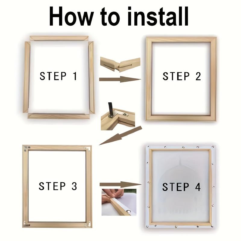 Solid Wood DIY Diamond Painting Frame Set with Hanging Hardware - Ideal for Canvas Art and Home Decoration, Diamond Painting Accessorie, Handcraft