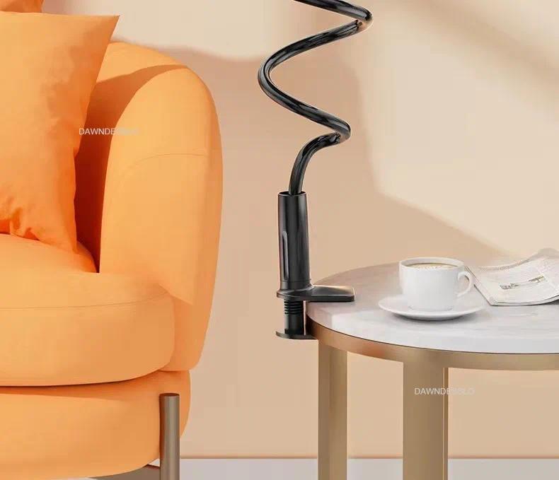 128cm Phone Holder Stand Lazy Bracket Headrest Bed 360 Flexible Long Arms Clamp Mount for IPhone Samsung and 3.5~6.7" Device