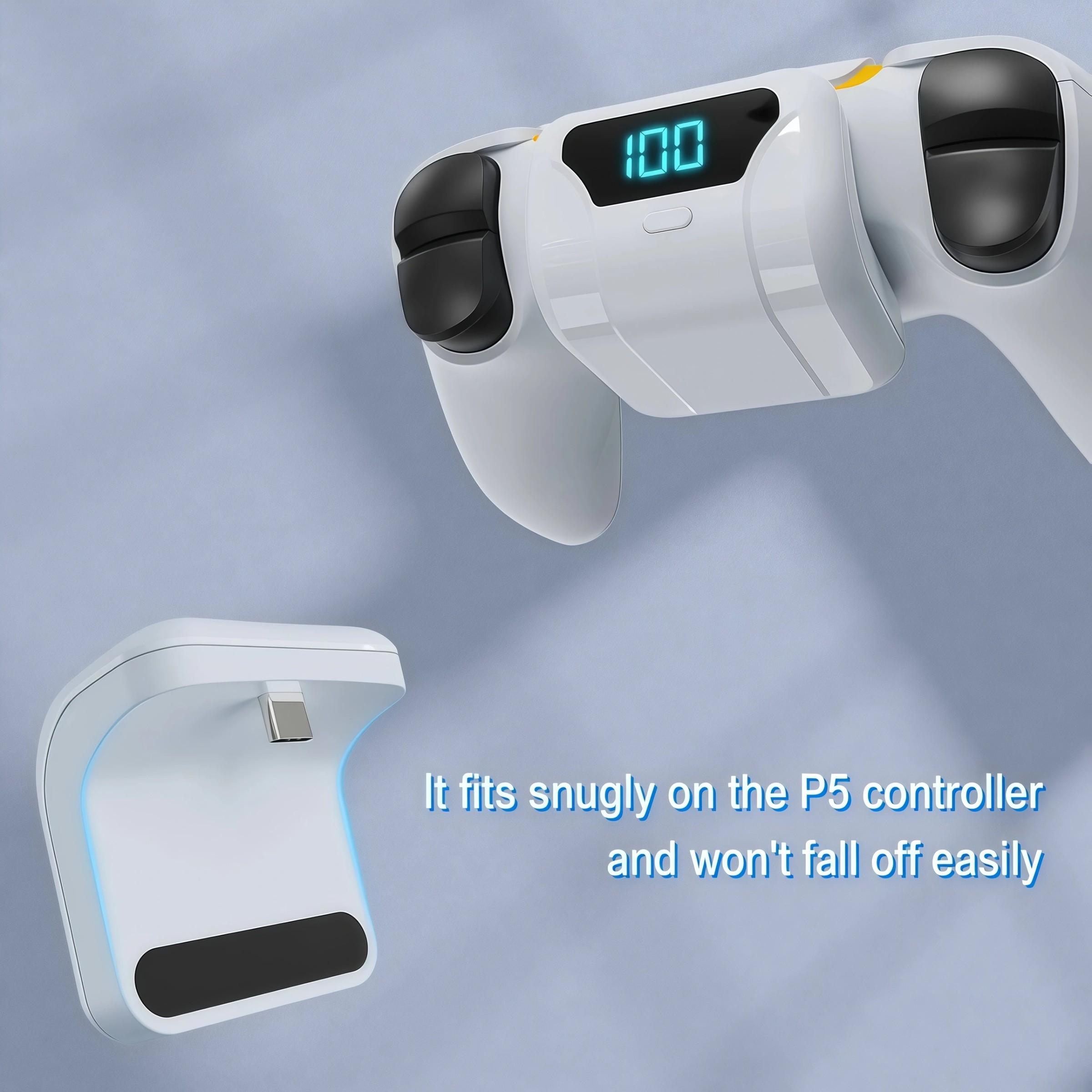 2026 NEW 1800mAh Controller Rechargeable Battery for PS5, Game Controller Charger with Durable Back Clip Design, Essential Charging Accessory, Console Accessories