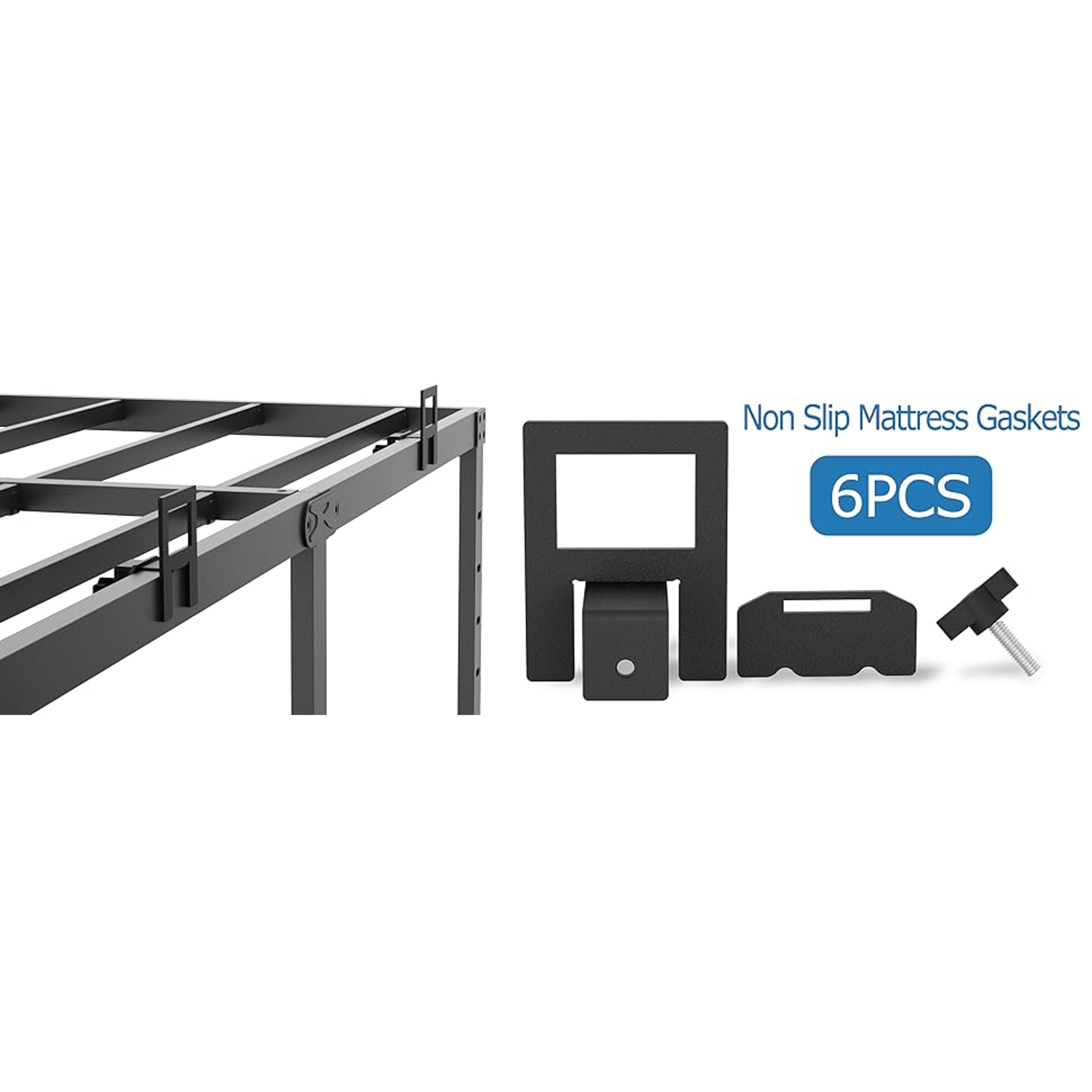 Mattress Holder for Metal Bed Frame Extra Thick Slide Stopper to Keep Mattress from Sliding 6 Pcs Non Slip