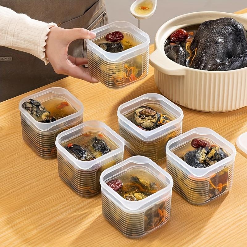 7-Piece Leak-Proof Stackable Food Storage Containers with Lids, Durable PP Material, Ideal for Meat Fruits Vegetables, Indoor Outdoor Use