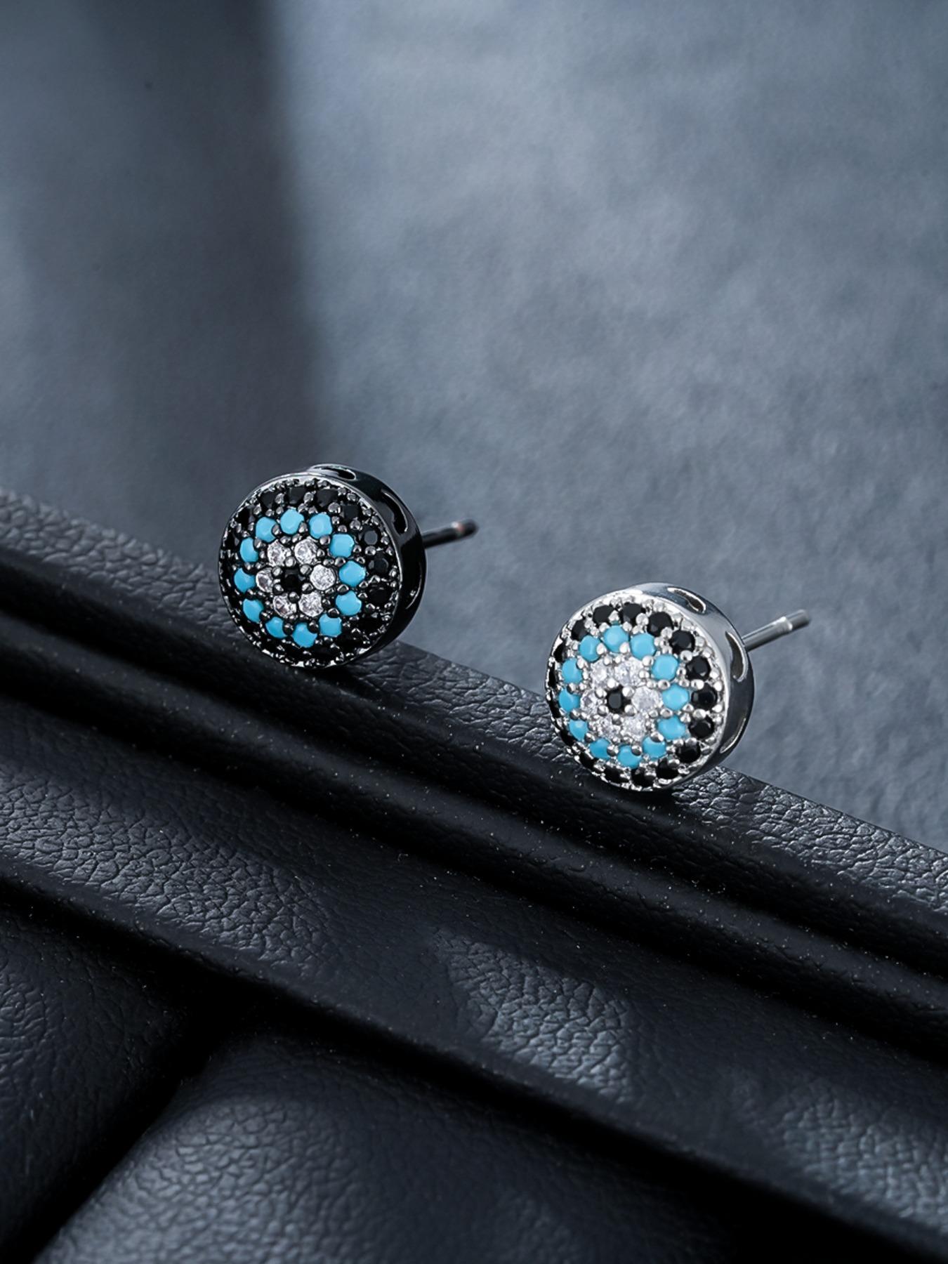 Men's Hip Hop Earrings, Three-Color Design, Unique Fashion Accessory, Versatile Daily Wear Jewelry, High-Quality Ear Studs, Trendy Jewellery Accessories