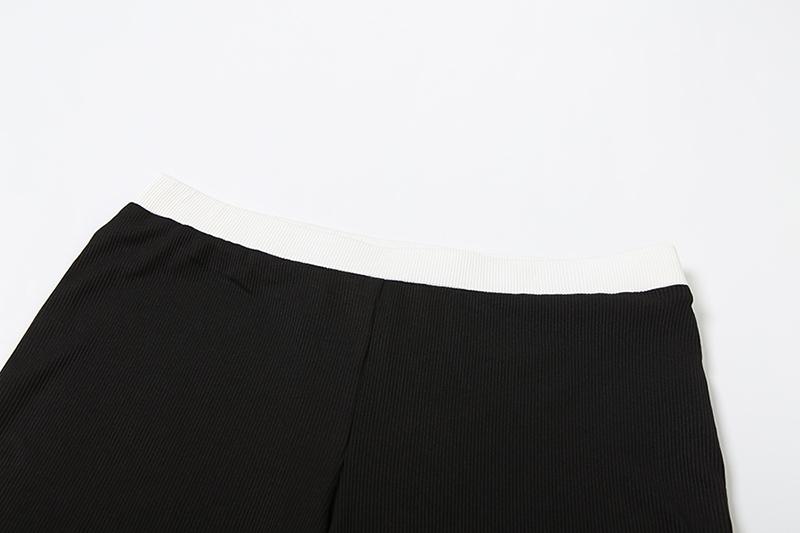 DOUCIU Autumn French Intellectual Elegance Commuting Business Attire Clothes Casual Versatile Simple Women's Thin Contrast Color Button Cardigan Long-Sleeved Top & Trousers Two-Piece Set, Lady