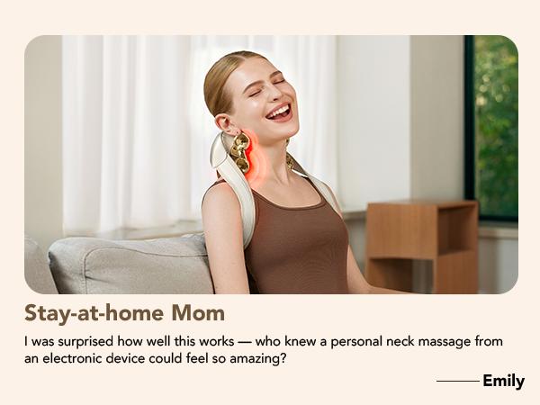 SKG Neck Massager with Heat – Deep Tissue Shiatsu, Cordless & Portable, Pain Relief for Neck & Shoulders – The Perfect Gift