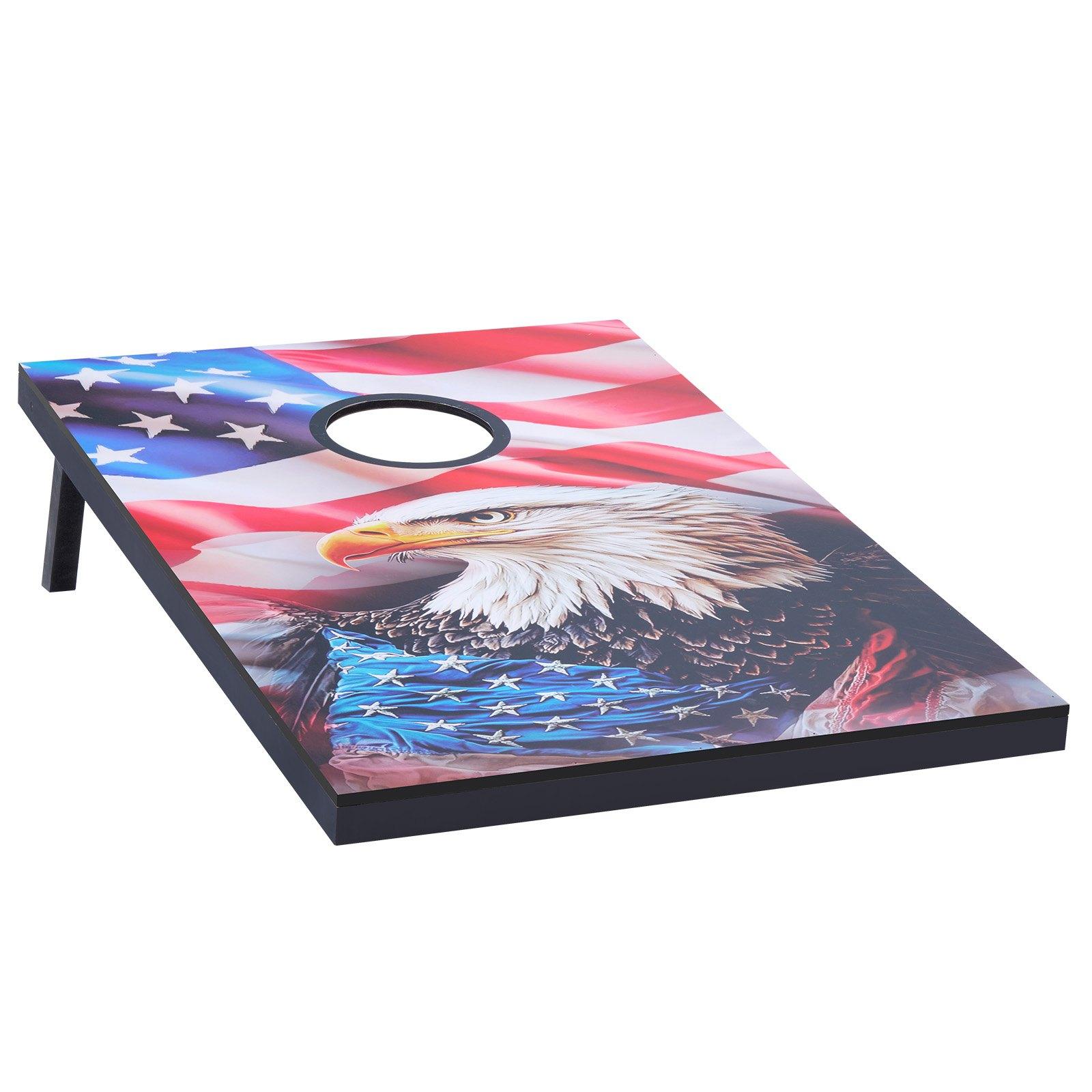 VEVOR Cornhole Set, 3x2 ft Corn Hole Game Boards, MDF Wood Portable Toss Board, Indoor and Outdoor Cornhole Play for Adults, Include 8 Bean Bags and Carrying Case, for Yard, Backyard, Beach, Camping