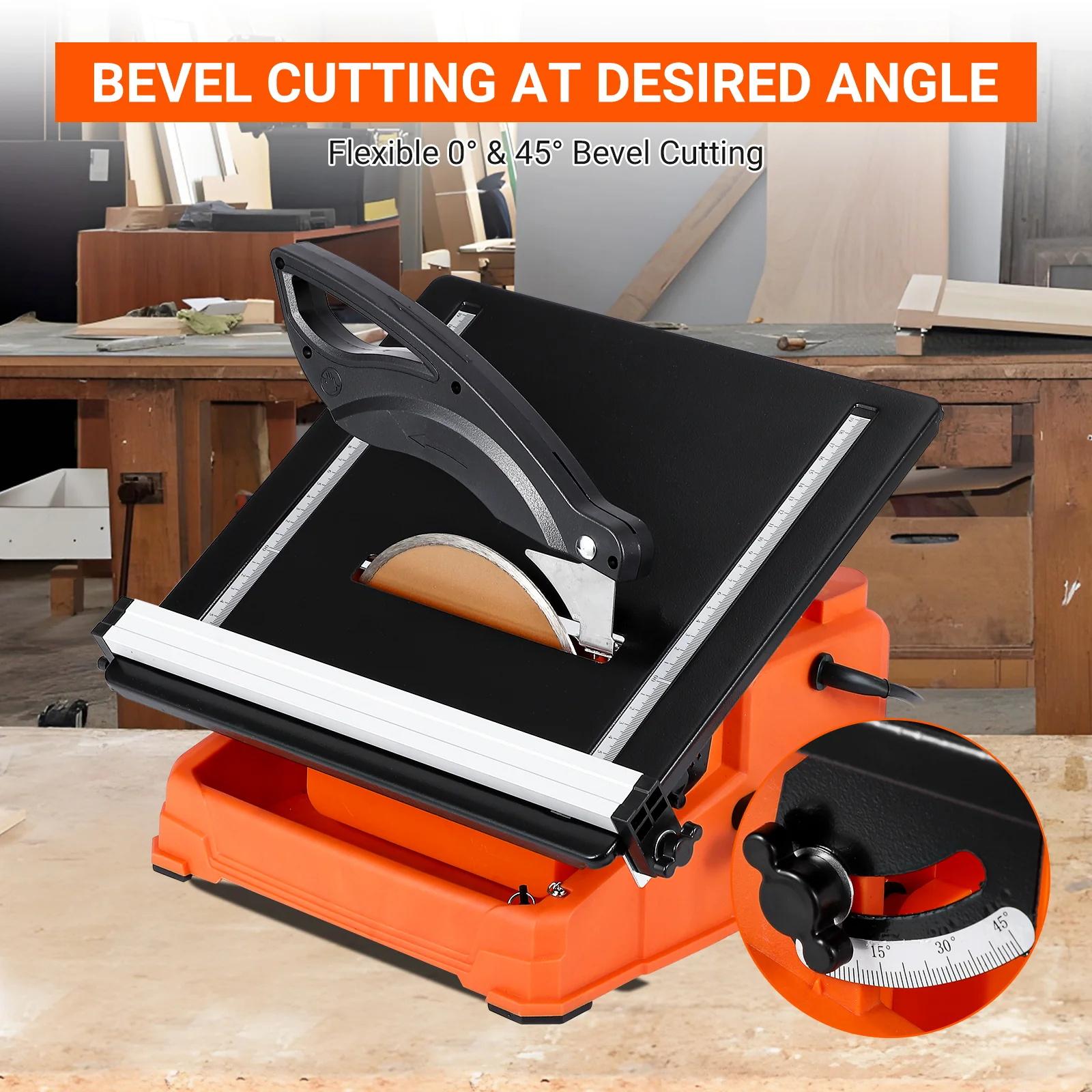 【GARVEE】7 inch Wet Tile Saw, 6500 RPM & Pure Copper Motor, Bevel cuts tile from 0 to 45, Tile Cutter Wet Saw with Water Reservoir for Cutting Tiles and Stones, for DIY Enthusiasts 【GARVEE】7 inch Wet Tile Saw, 6500 RPM & Pure Copper Motor, Bevel cuts tile from 0 to 45, Tile Cutter Wet Saw with Water Reservoir for Cutting Tiles and Stones, for DIY Enthusiasts