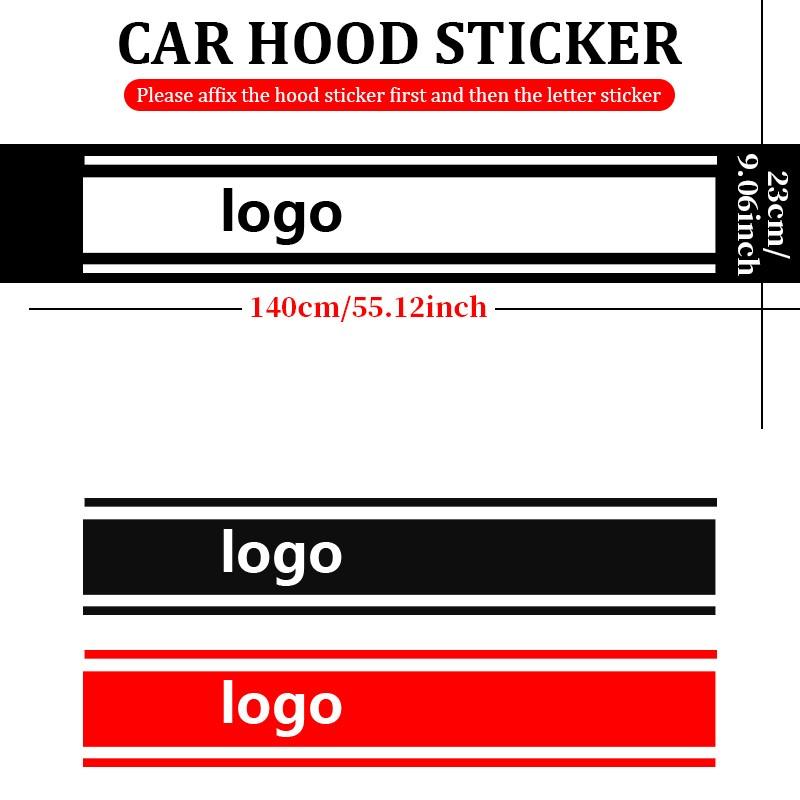 Car Hood Sticker for Sports Look, Custom Waterproof Protection Film for Off-Road Modifications, Unique Cosmetic Accessories for Vehicles