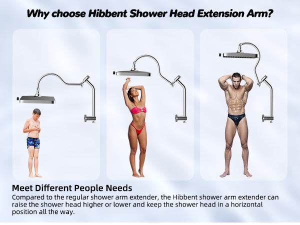 Hibbent Upgraded 13'' Shower Head Combo, High Pressure 5-spray Rainfall Showerhead, Stainless Steel 4 Modes Handheld Spray, All Metal 4-way Diverter Valve, Extension Arm, 71'' Hose and Holder, Chrome