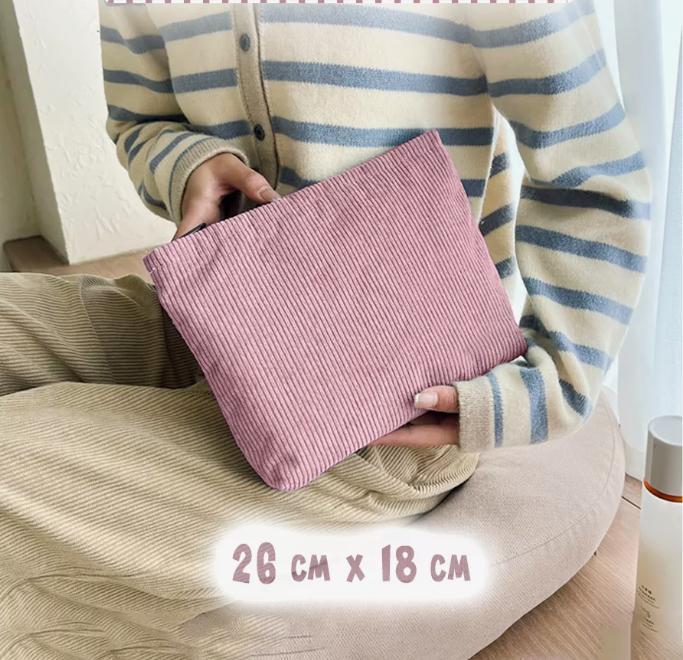 New Miffys Woman Corduroy Makeup Bag Female Cute Toiletry Bags Girl Kawaii Travel Portable Zipper Storage Wash Bag Birthday Gift