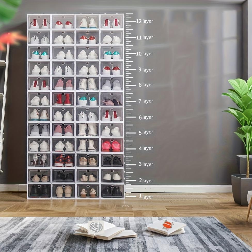 12piece high-value transparent shoe box | Stacking does not occupy an area, Drawer Storage Organizer