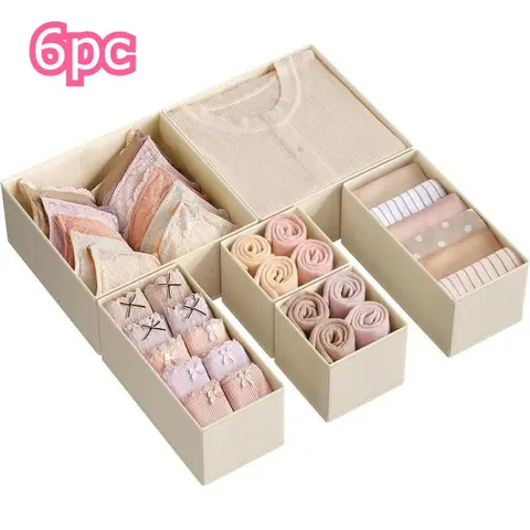 6PCS/12PCS Drawer Organizer Dresser Drawer Organizers, Foldable Fabric Storage Bins for Clothes, Socks, Underwear, Ties, Scarves, Fabric Storage Units