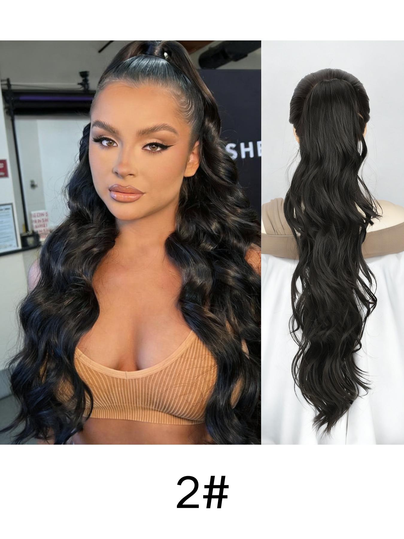 30-Inch Extra Long Wavy Hair Clip-In Tail, Synthetic Hair Extension for Women, Daily Wear, All Seasons, Perfect for Everyday Style