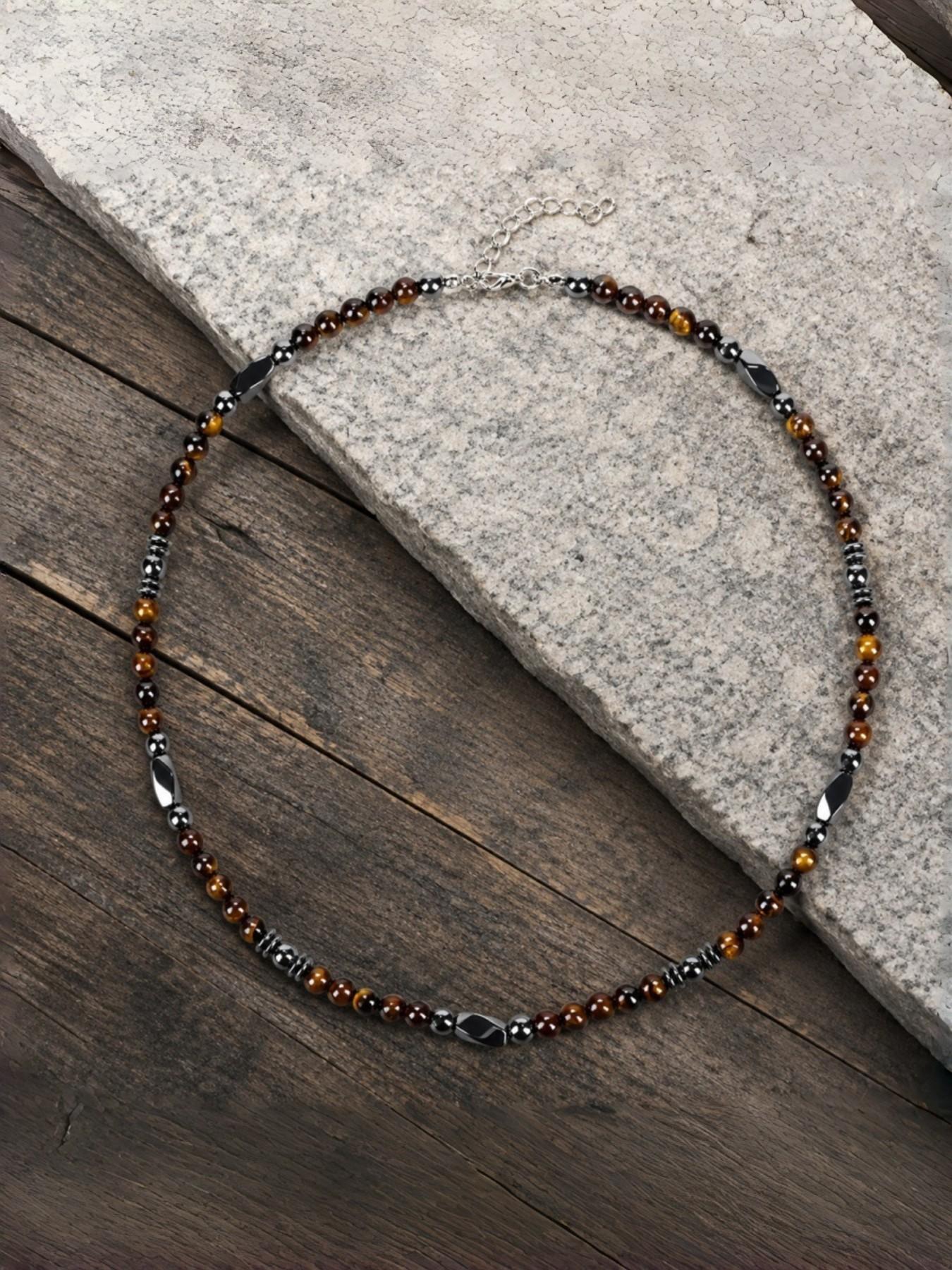 Unique Obsidian Necklace, Wearable All Year Round, Perfect for Daily Gatherings, Father's Birthday Gift, Back-To-School Present