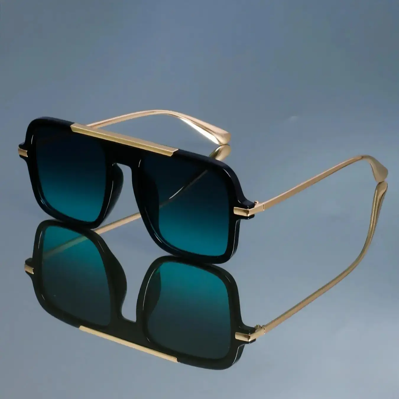 Unisex Rectangle Size Sports Sunglasses - High-Quality Metal Full Rim, Black Shades, Retro Vibe, Simple Look, Versatile Casual Daily Fashion Eyewear, Cool Fit
