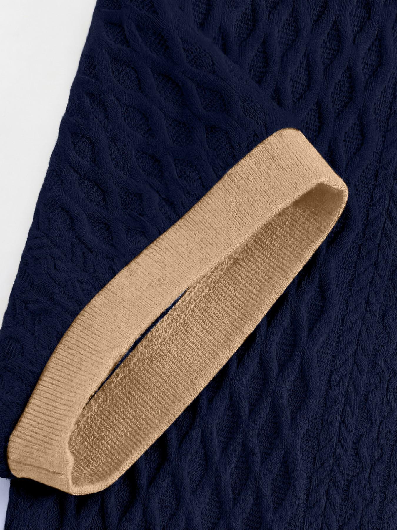 Men's Colorblock Polo Shirt with Textured Pattern, Button Short Sleeve, Geometric and Letter Print, Casual Daily Wear