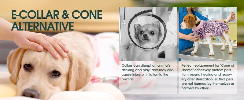 Kuoser Dog Surgery Recovery Suit, Recovery Suit for Female Male Dogs, Dog Onesie After Surgery Spay Neuter, Anti-Licking Pet Surgical Recovery Snugly Suit, Fuddle wuddle patch puppy